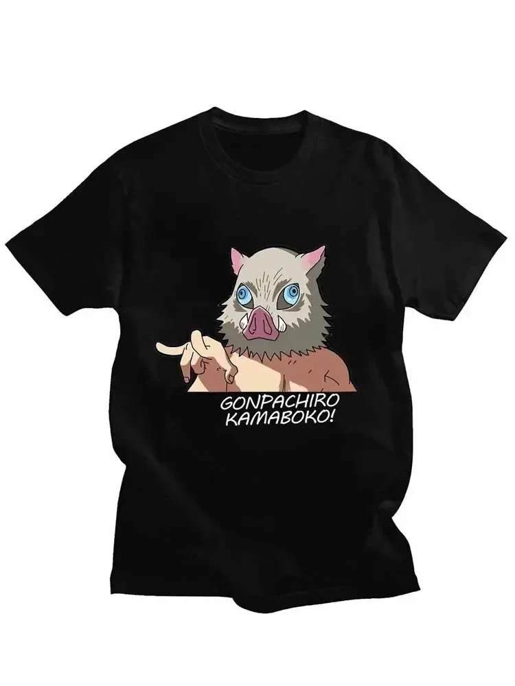 Harajuku Anime Demon Slayer Hashibira Inosuke T Shirts
