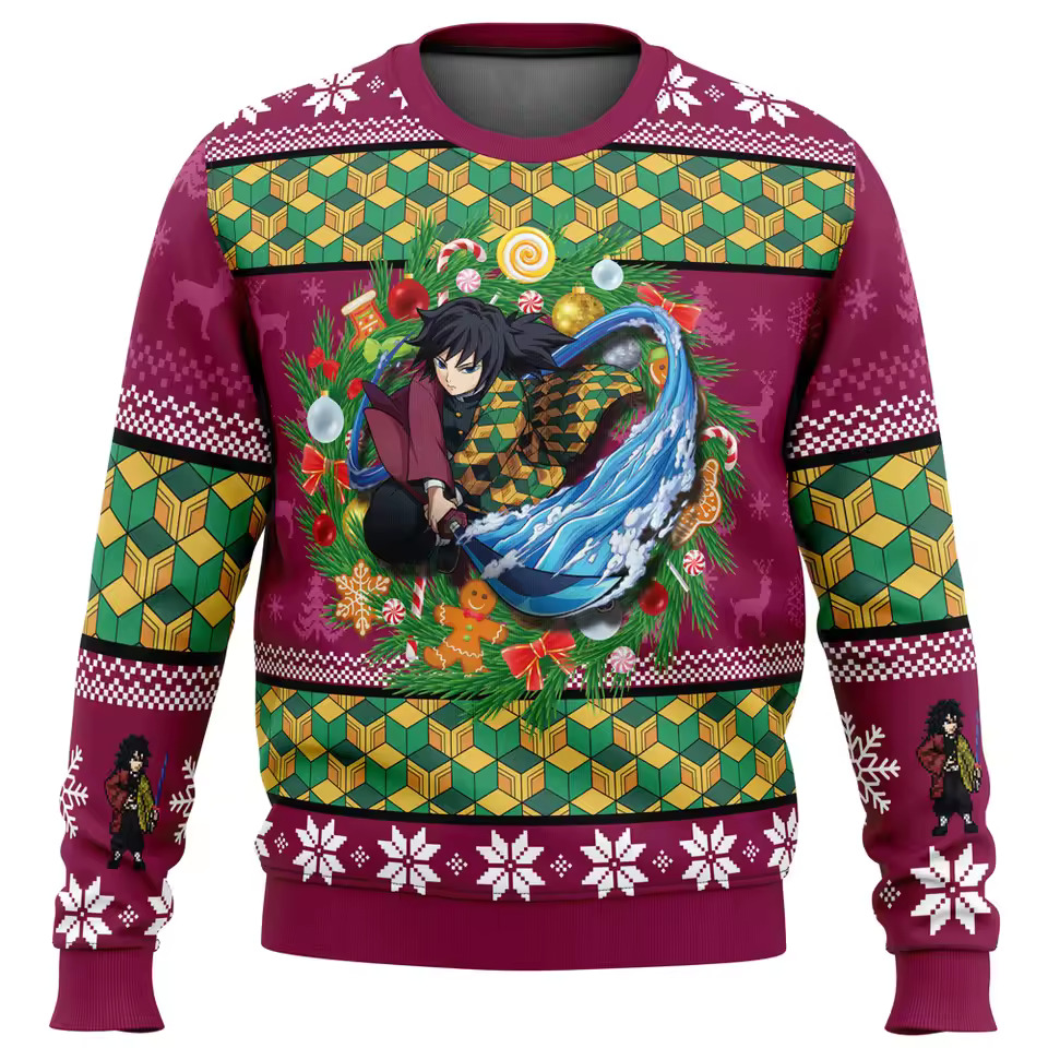 Demon Slayer Giyu Ugly Christmas Sweater