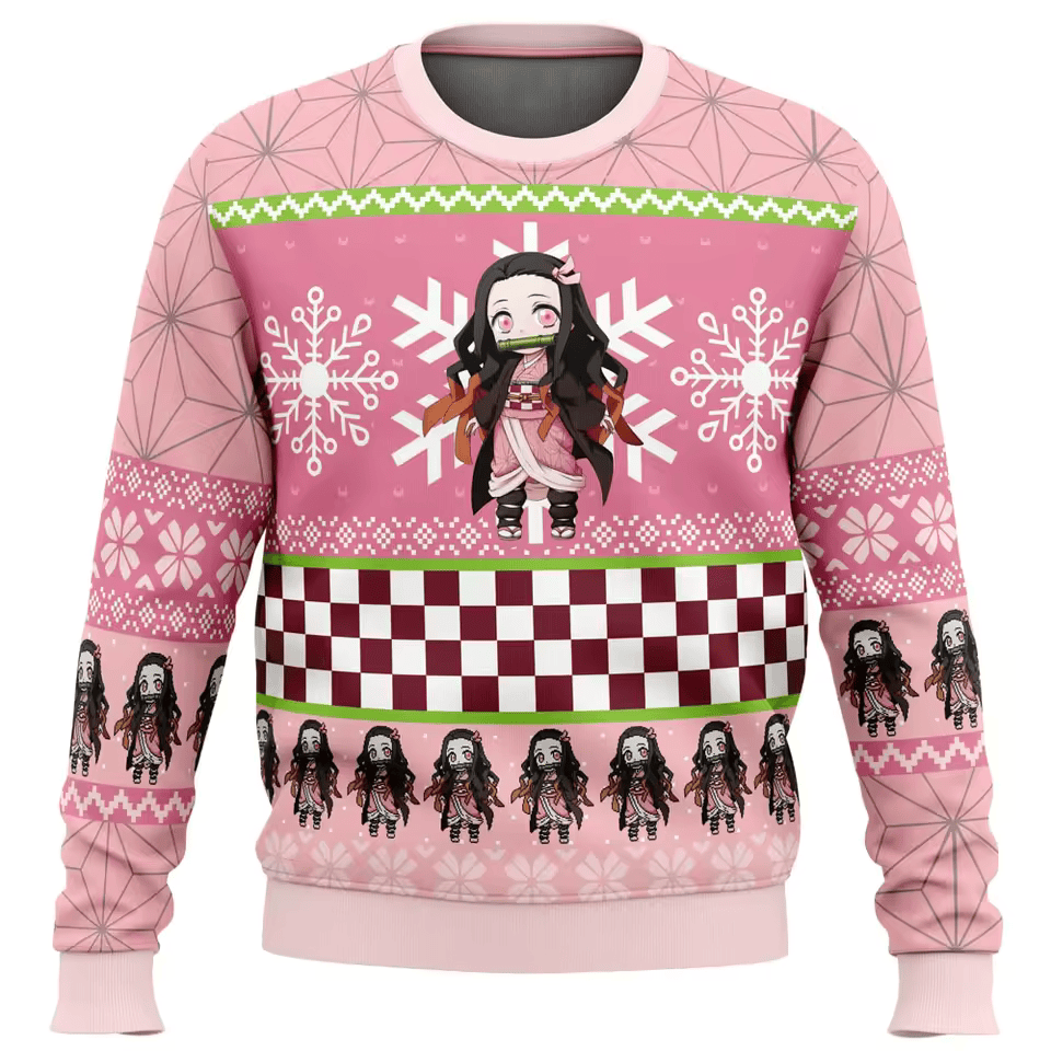 Demon Slayer Nezuko Ugly Christmas Sweater