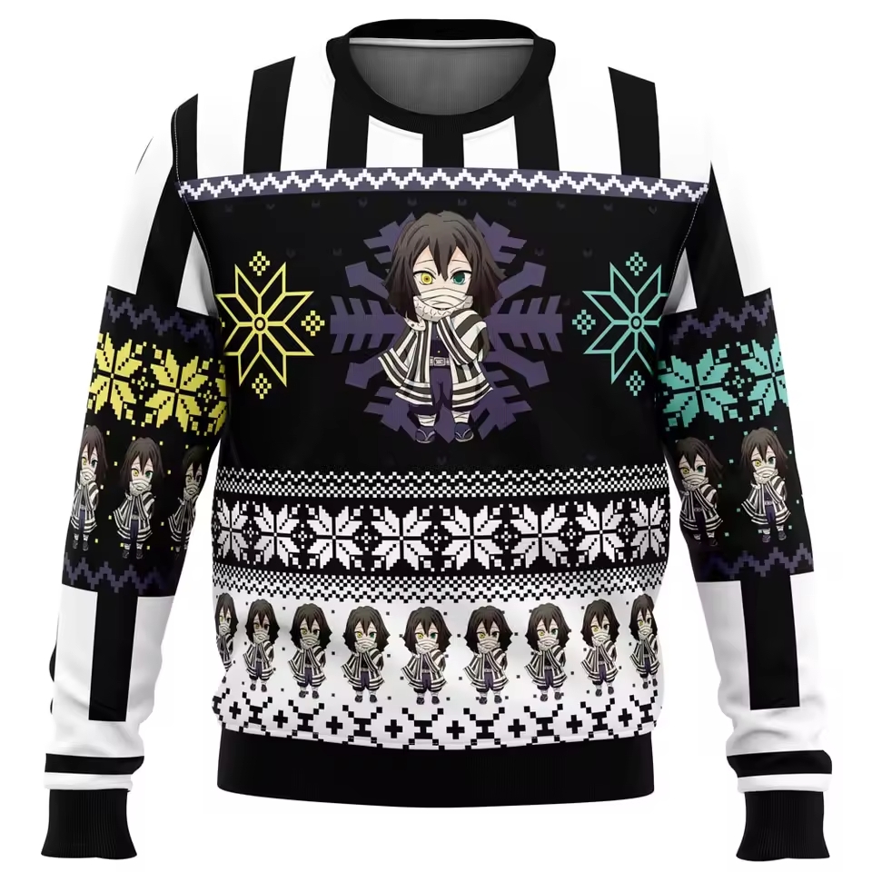 Demon Slayer Obanai Ugly Christmas Sweater