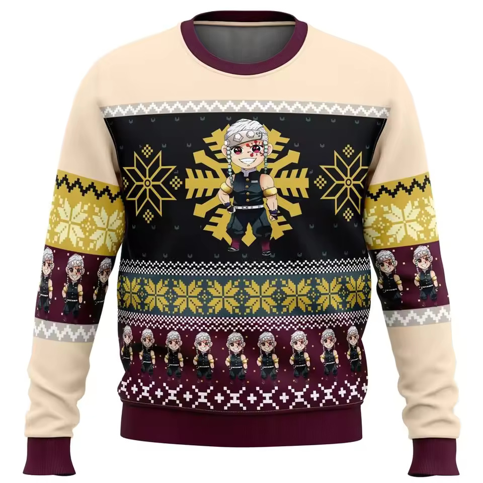Demon Slayer Tengen Ugly Christmas Sweater