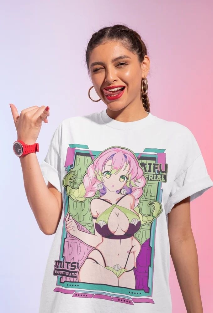 Mitsuri T Shirt Playful Love Hashira Design with Modern Anime Appeal Mitsuri T Shirt Playful Love Hashira Design with Modern Anime Appeal