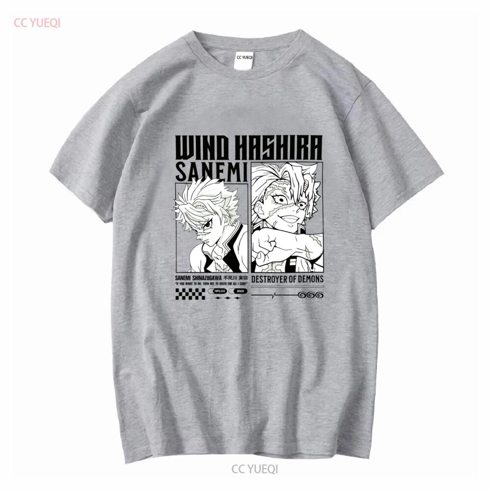 Sanemi Shinazugawa T Shirt Wind Hashira Attitude in Every Detail