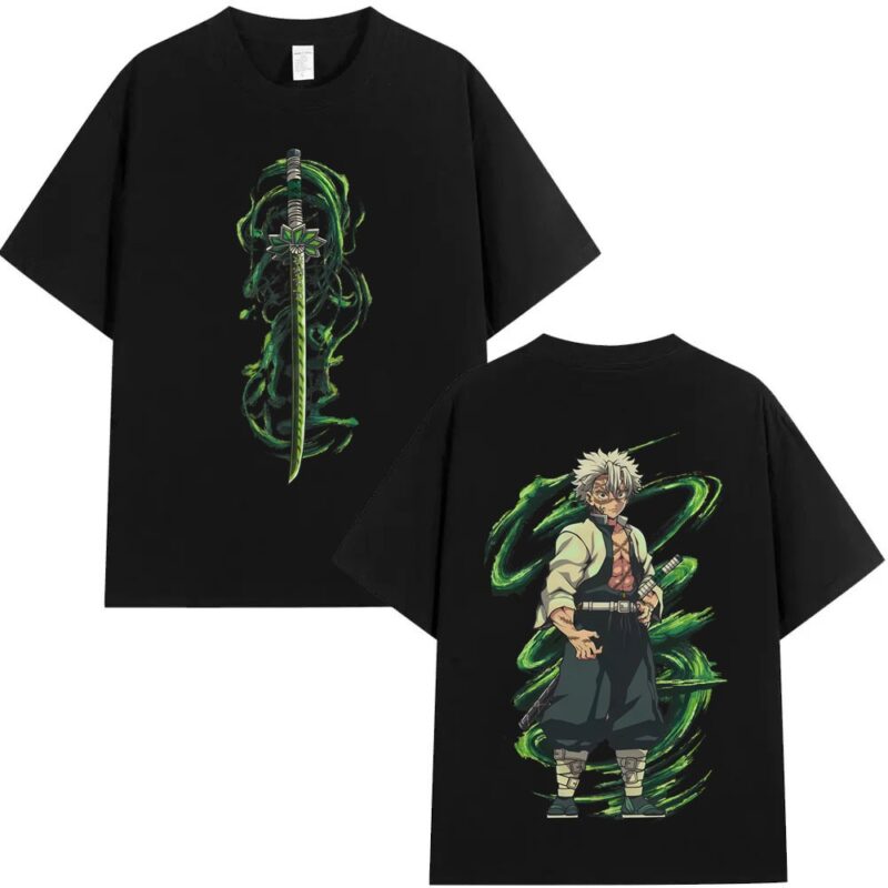 Sanemi T Shirt Stormborn Hashira Style with Powerful Anime Graphics
