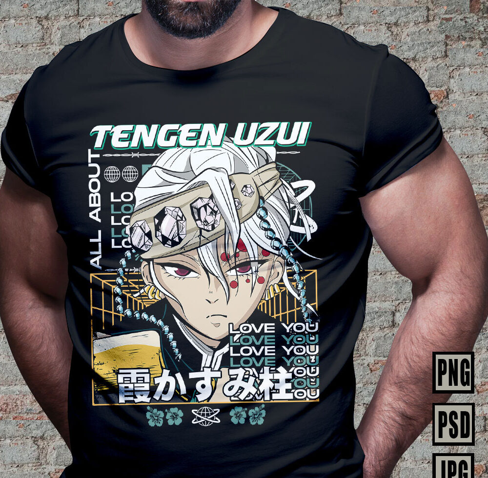 Tengen T Shirt Sound Hashira Graphics with Explosive Character