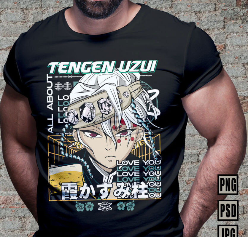 Tengen T Shirt Sound Hashira Graphics with Explosive Character